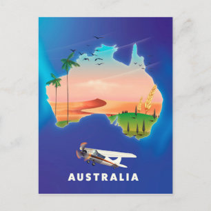 Australia Holiday travel poster Postcard