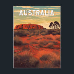 Australia Illustration Travel Art Vintage Postcard<br><div class="desc">Australia vector artwork design. Australia,  a vast and diverse destination,  offers everything from iconic landmarks like the Sydney Opera House and Great Barrier Reef to breathtaking national parks and stunning coastlines.</div>