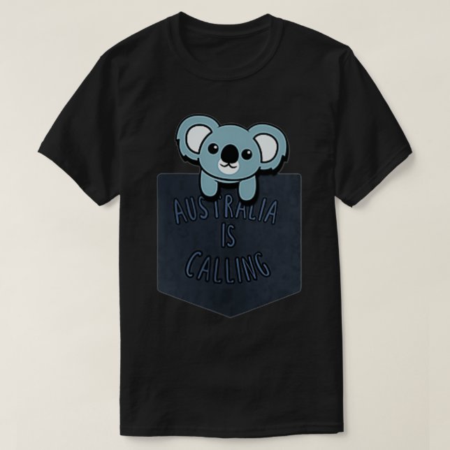 Australia is calling Farewell Gift Backpacker Koal T-Shirt (Design Front)