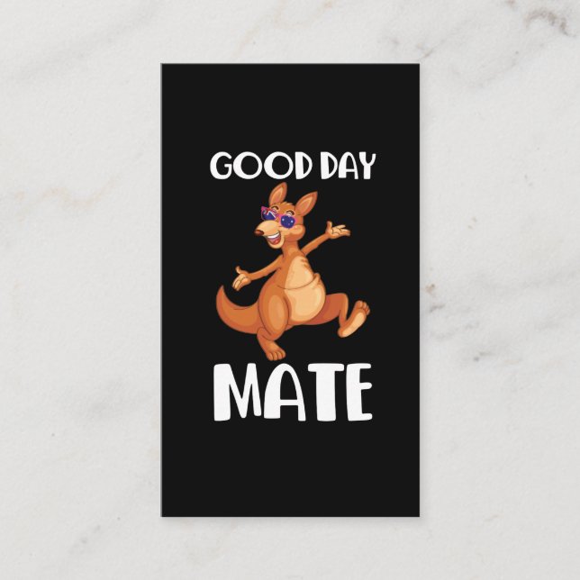 Australia Kangaroo Animal Australian Flag Aussie Business Card (Front)
