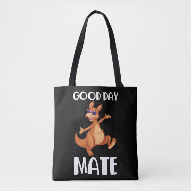 Australia Kangaroo Animal Australian Flag Aussie Tote Bag (Front)