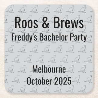 Australia Kangaroo Bachelor Party Coasters