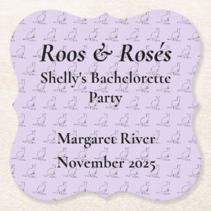 Australia Kangaroo Bachelorette Party Design Paper Coaster