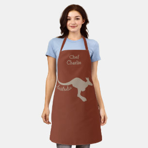 Australia Kangaroo custom name Apron