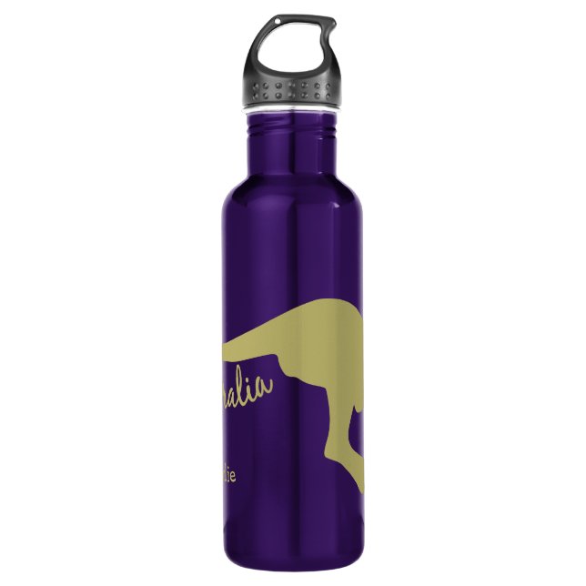 Australia Kangaroo custom name water bottles (Front)