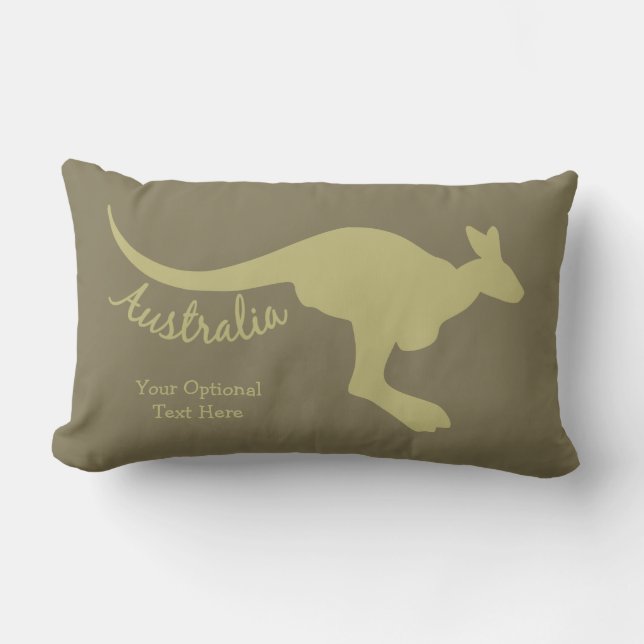 Australia Kangaroo custom text & colour pillows (Front)