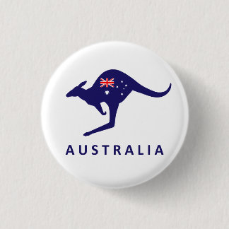 AUSTRALIA KANGAROO FLAG 3 CM ROUND BADGE