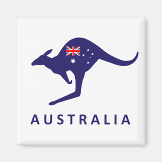 AUSTRALIA KANGAROO FLAG MAGNET