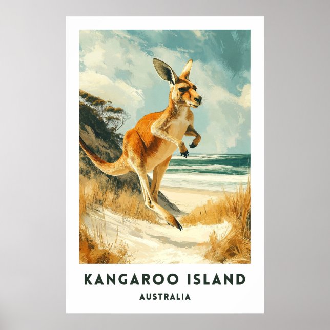 Australia Kangaroo Island Travel Poster (Front)