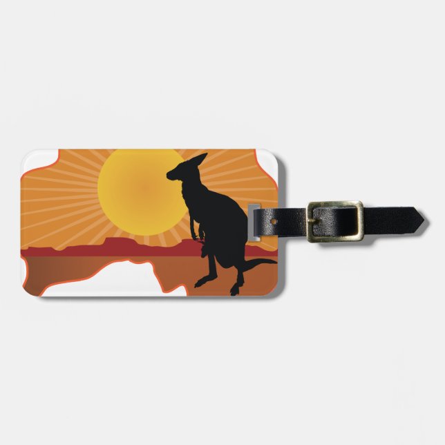 Australia Kangaroo Luggage Tag (Front Horizontal)