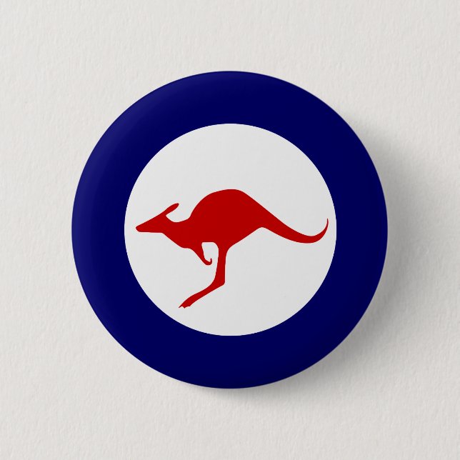 Australia kangaroo military aviation roundel 6 cm round badge (Front)