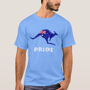 Australia Kangaroo Pride Country Flag T-Shirt