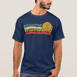 Australia Kangaroo Vintage Retro 80s Sunset gift T-Shirt