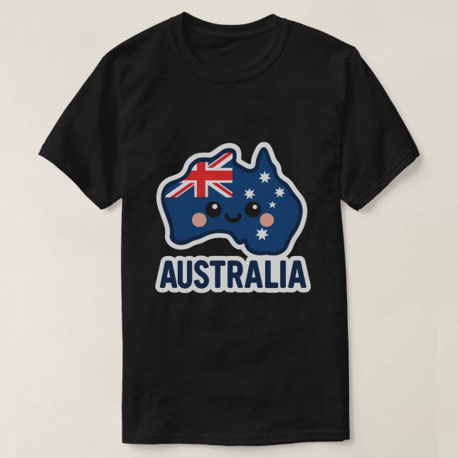 Australia Kawaii Fusion – Bold & Adorable T-Shirt (Design Front)