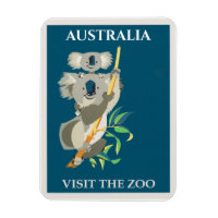 Australia Koala Bear Vintage Travel Poster