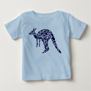 Australia Land Down Under Kangaroo Animal Blue Baby T-Shirt