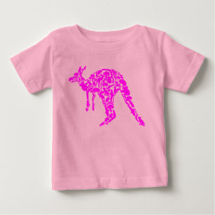 Australia Land Down Under Kangaroo Animals Pink Baby T-Shirt