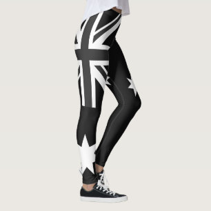 Australia Leggings Black And White