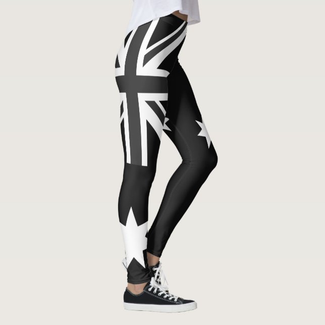 Australia Leggings Black And White (Right)