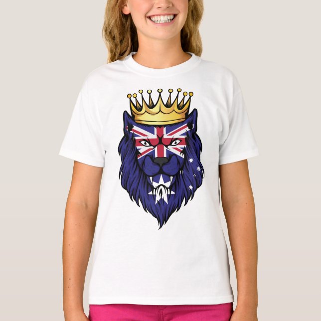 Australia Lion King Flag T-Shirt (Front)