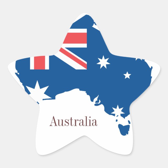 australia map and flag - sticker (Front)