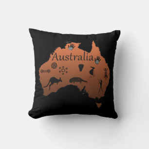 Australia map Australian continent Cushion