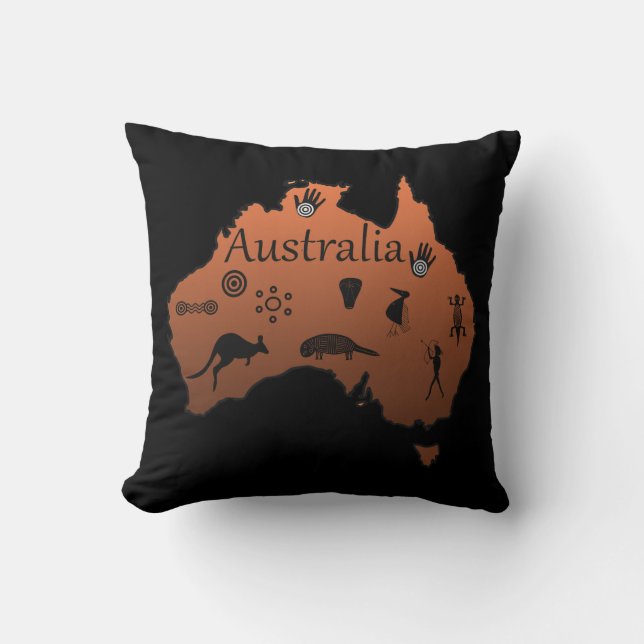 Australia map Australian continent Cushion (Front)