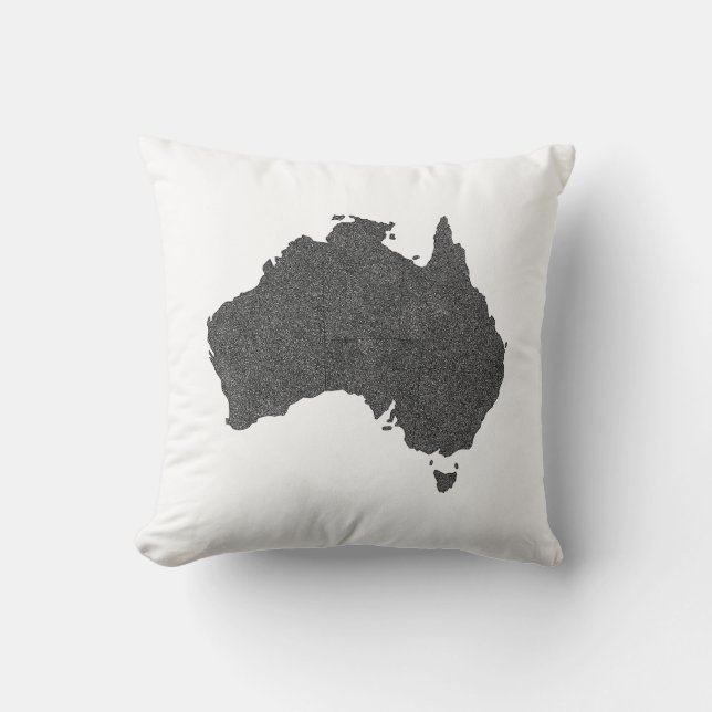 Australia Map Design with Hidden Borders Cushion (Front)