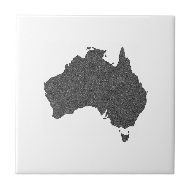 Australia Map Design with Hidden Borders Tile (Front)