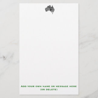 Australia Map Doodle Stationery