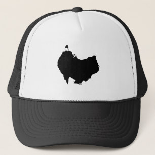 Australia Map Down Under Visual Pun Humour Trucker Hat