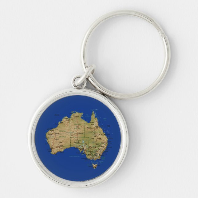 Australia Map Keychain (Front)