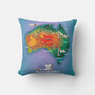 Australia Map Travel poster Cushion