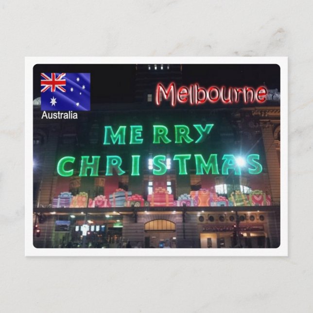 Australia - Melbourne - Flinders Street Postcard (Front)
