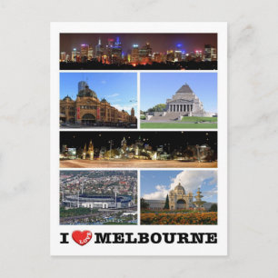 Australia - Melbourne - I Love - Postcard