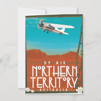 Australia Northern Territory Travel poster Invitation