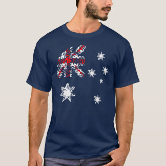 Australia on Blue Tee Shirt