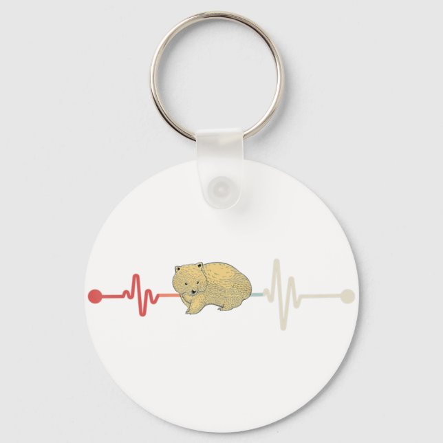 Australia Outback Animal Heartbeat Aussie Wildlife Key Ring (Front)