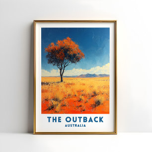 Australia Outback Travel Poster Wall Art