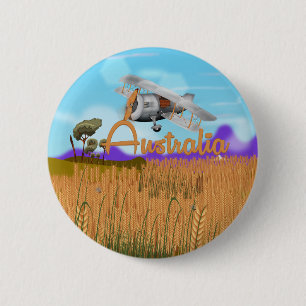 Australia Outback Vintage Poster 6 Cm Round Badge