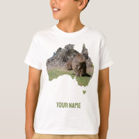 Australia Outline Shape Quokka Grass