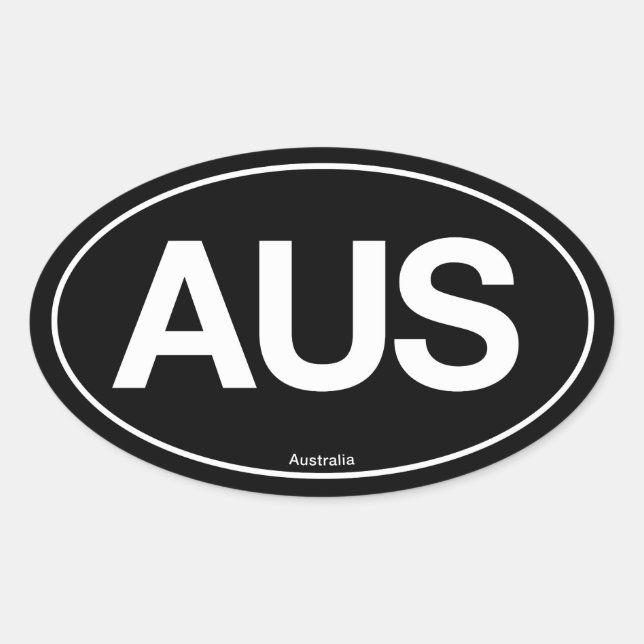 Australia Oval Oval Sticker (Front)