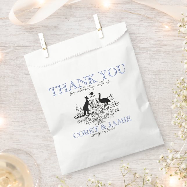 Australia Passport Favour Bags (Clipped)