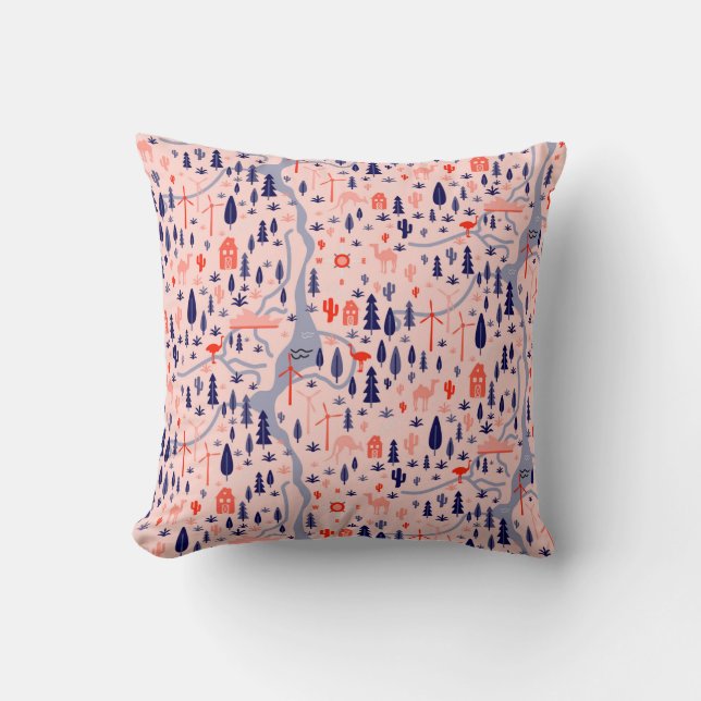 Australia pattern seamless design. Decoration text Cushion (Front)