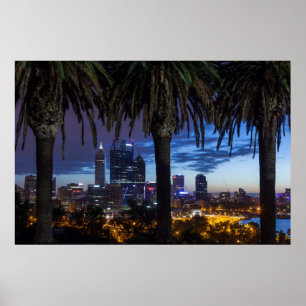 Australia, Perth, city skyline from Kings Park 2 Poster