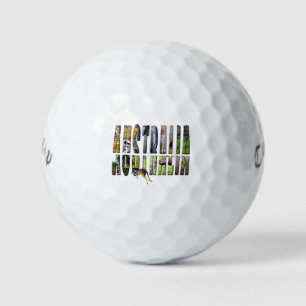 Australia Picture Logo Made With Wildlife, Golf Balls