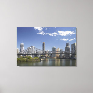 Australia, Queensland, Brisbane, Story Bridge, Canvas Print