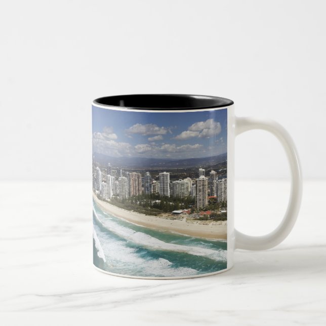 Australia, Queensland, Gold Coast, Main Beach - Two-Tone Coffee Mug (Right)