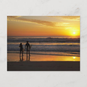 Australia, Queensland, Gold Coast, Surfers at Postcard