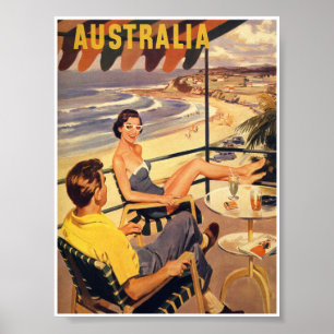 Australia Retro Vintage Travel Poster